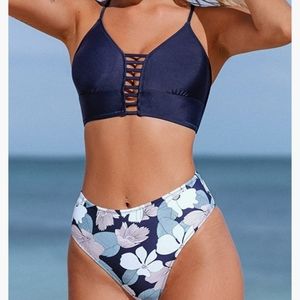Women's Blue Cupshe Bikini Set